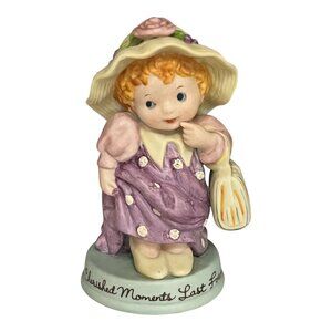 Vintage 1983 Avon Cherished Moments Figurine – Girl in Hat – Cherished Moments L